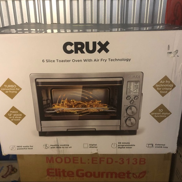 Crux 6 Slice Toaster Oven With Air Fry Technology at Terry King blog